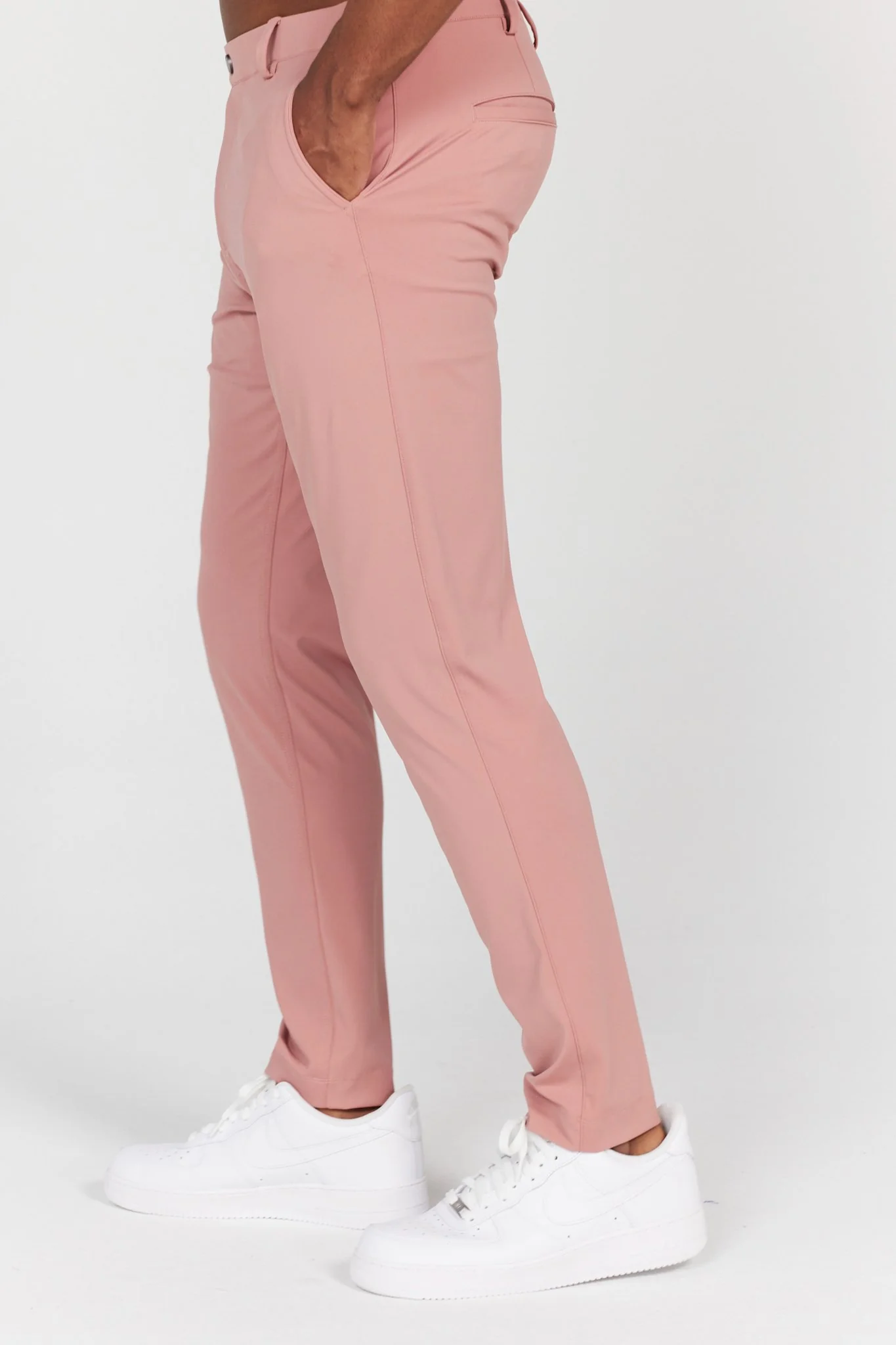 Bradley Pull-On Trouser in Dusty Pink - Image 3