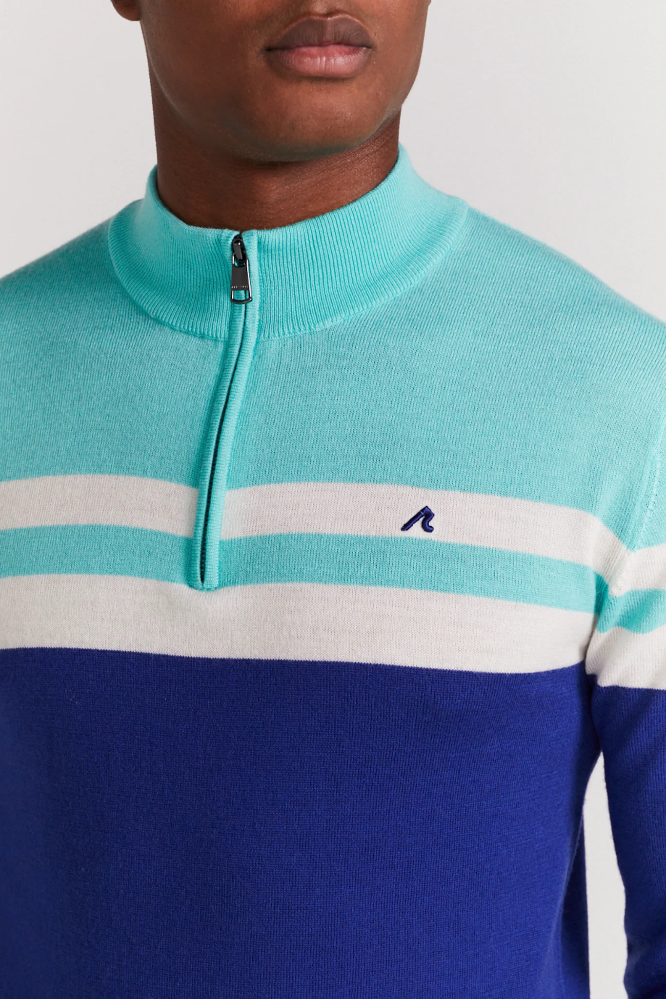 Cooper Quarter Zip in Mazarine Blue - Image 3