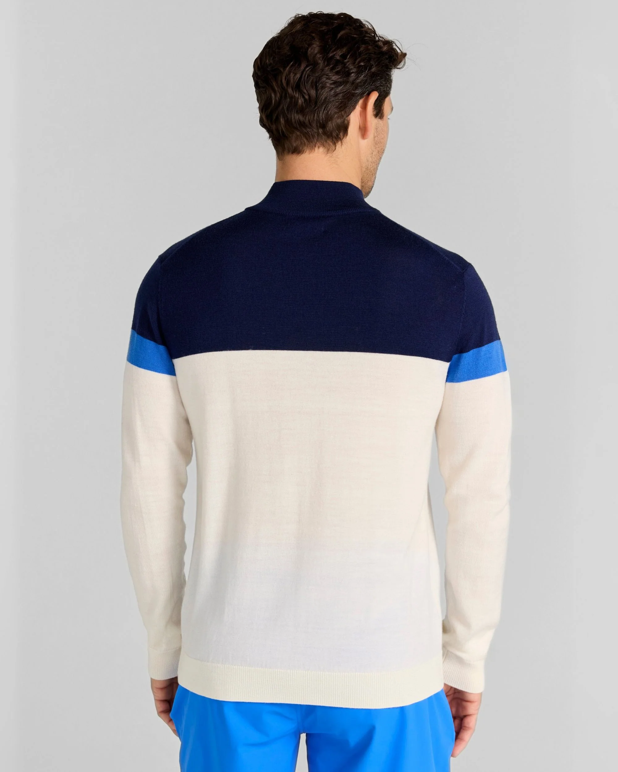 Monde Merino Quarter-Zip in Cream - Image 4